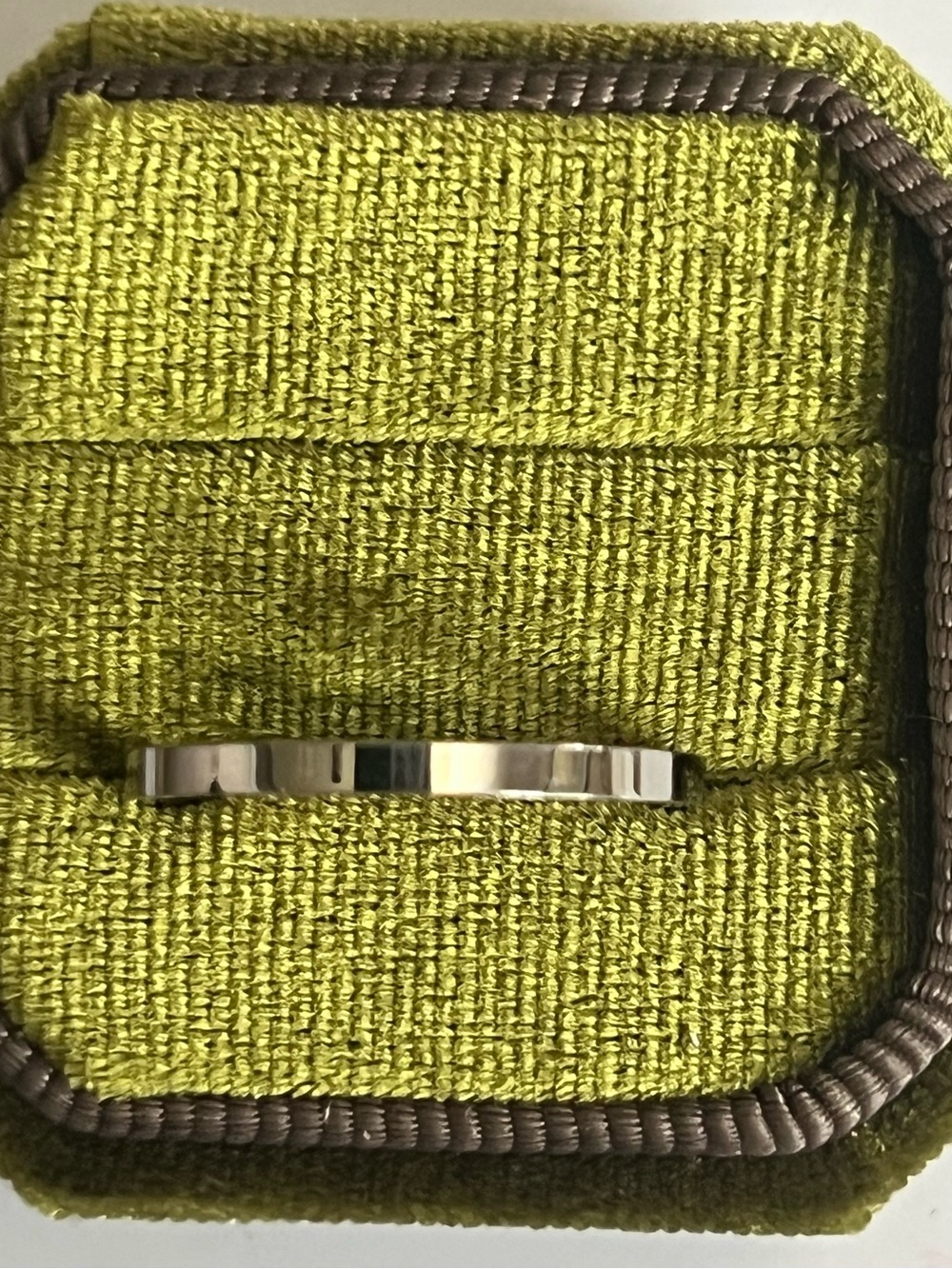 Classic/Sleek Unisex Titanium Steel Silver Polished Finish 2mm Band Size 9